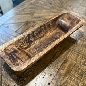 Kirkland's Home Carved Wooden Bowl